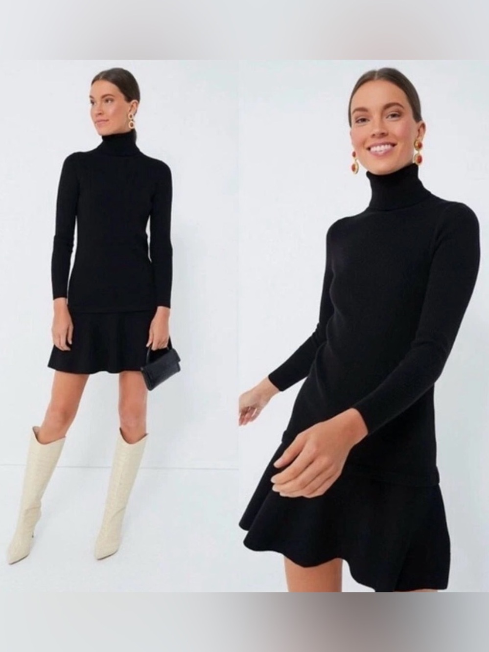 Pomander Place Tuckernuck Dress Sz XXL Drop Waist Turtleneck Knit Ribbed NWT